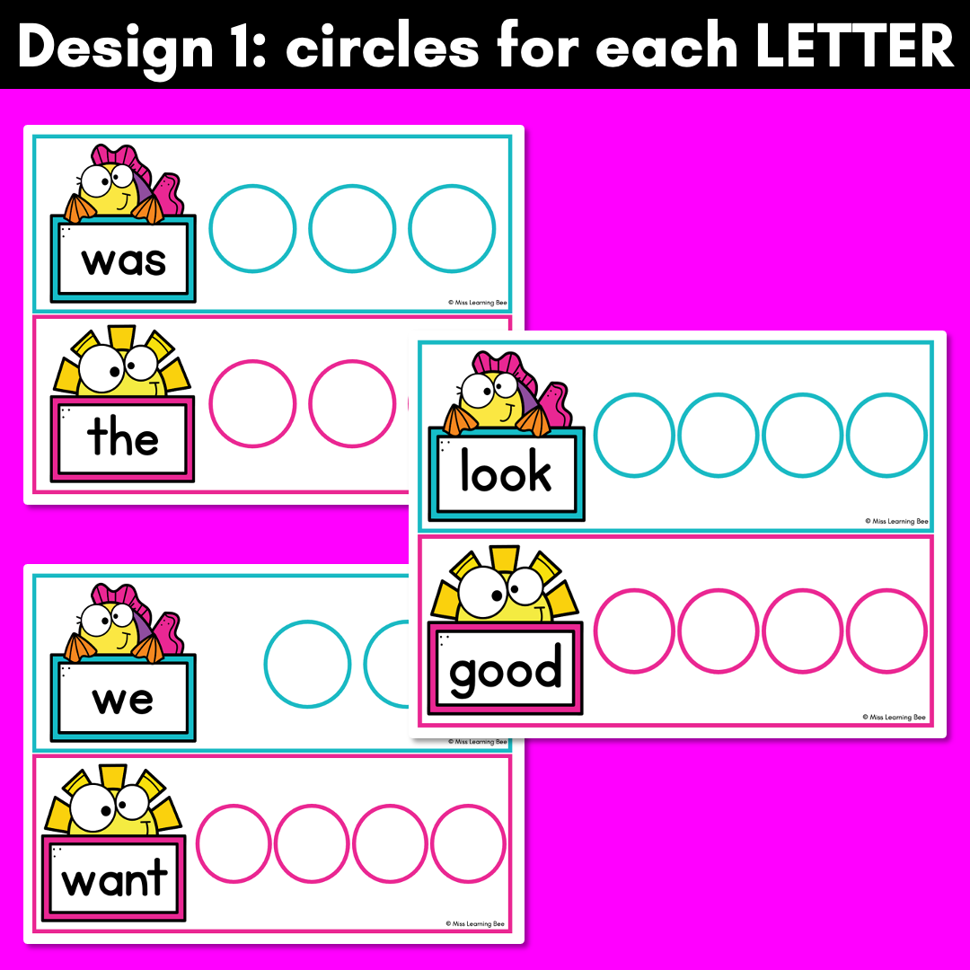 High Frequency Word Building Cards - Low Prep Phonics Center for Heart Words