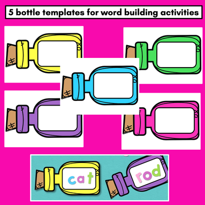 Message in a Bottle WORD BUILDING TEMPLATES