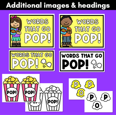 Descriptive Writing Vocabulary Words - WORDS THAT GO POP Vocabulary Display
