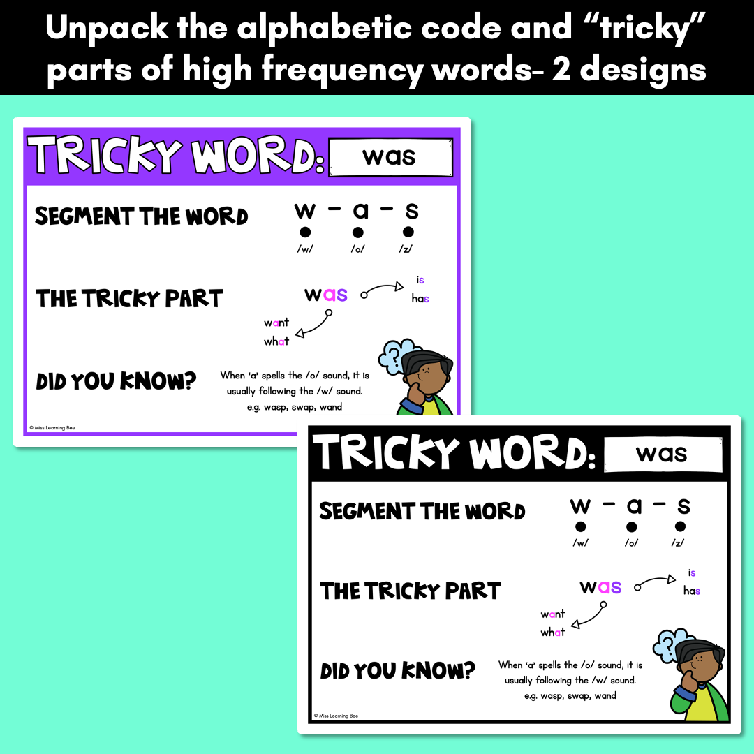 HEART WORD POSTERS - High Frequency Words with Tricky Spellings - FREEBIE