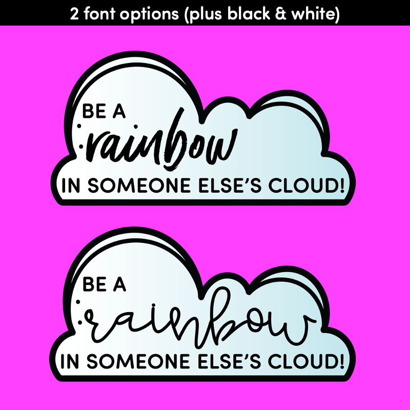 Be A Rainbow in Someone's Cloud CRAFTIVITY - Kindness Activities for the Classroom
