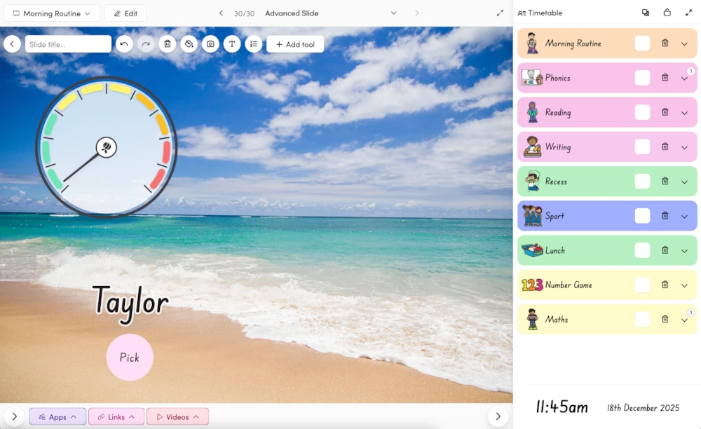 Simplify with customisable classroom tools and systems