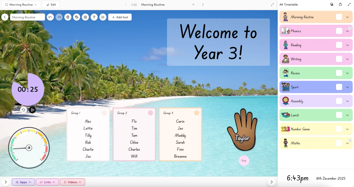 The Hive dashboard - your teaching HQ