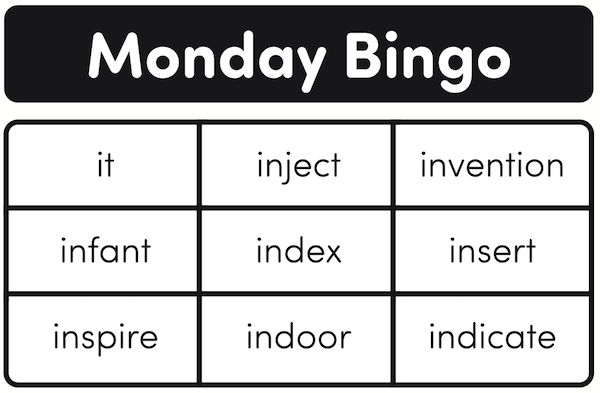 Representation of Bingo Boards